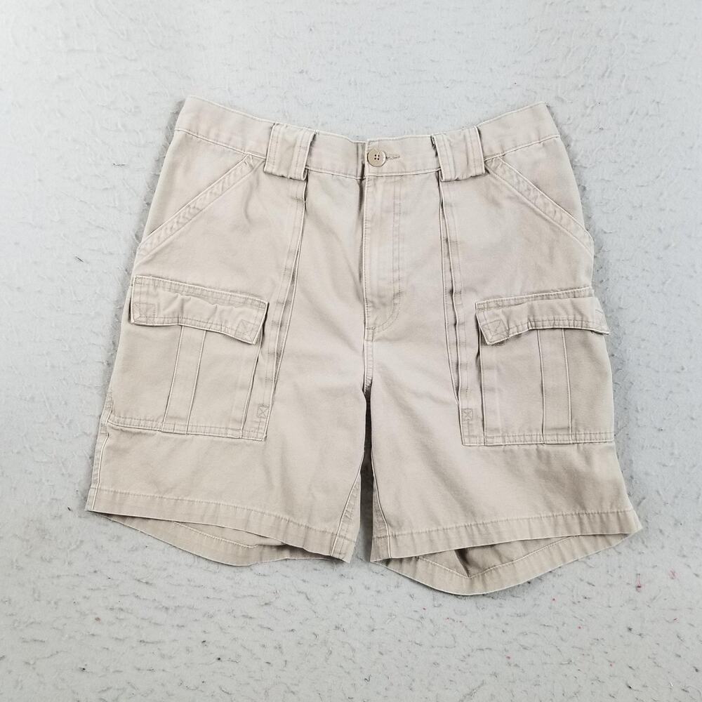 Weekender Shorts Mens 36 Khaki Cargo Cotton‎ Elastic Waist Multi Pocket Outdoor